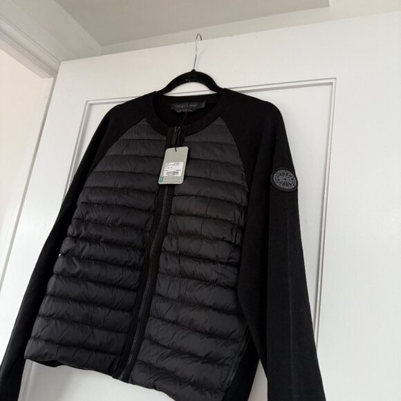 NWT Canada Goose Hybridge Knit Packable Jacket Black Down Filled Quilted Panels - Picture 5 of 8